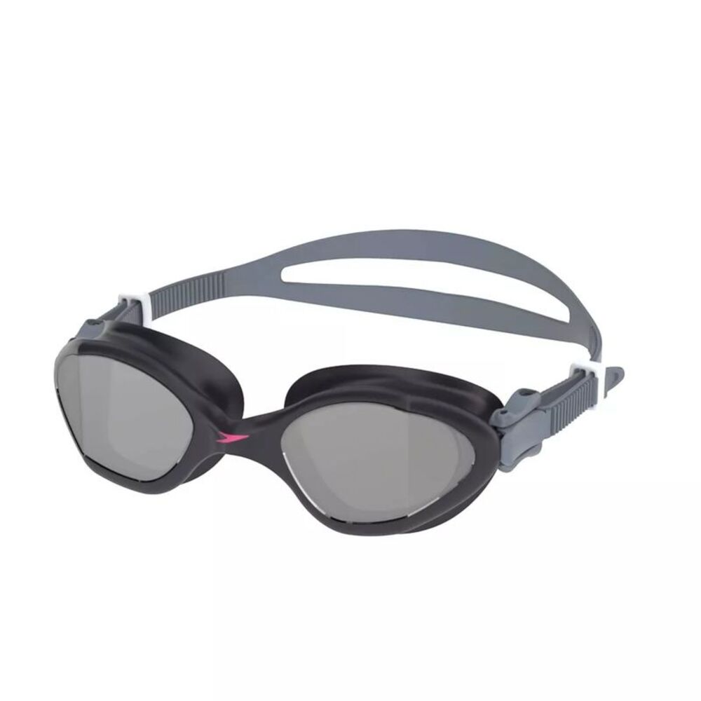Speedo Junior Amp Mirrored Fast and Fun Goggle for Ages 6-14, Anthracite Black